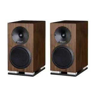 Enceintes ATOHM SIROCCO 1.24 paire baffle deux voies blanc walnut bois clair filtre réglable bass reflex stereo home cinema haut parleur