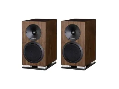 Enceintes ATOHM SIROCCO 1.24 paire baffle deux voies blanc walnut bois clair filtre réglable bass reflex stereo home cinema haut parleur